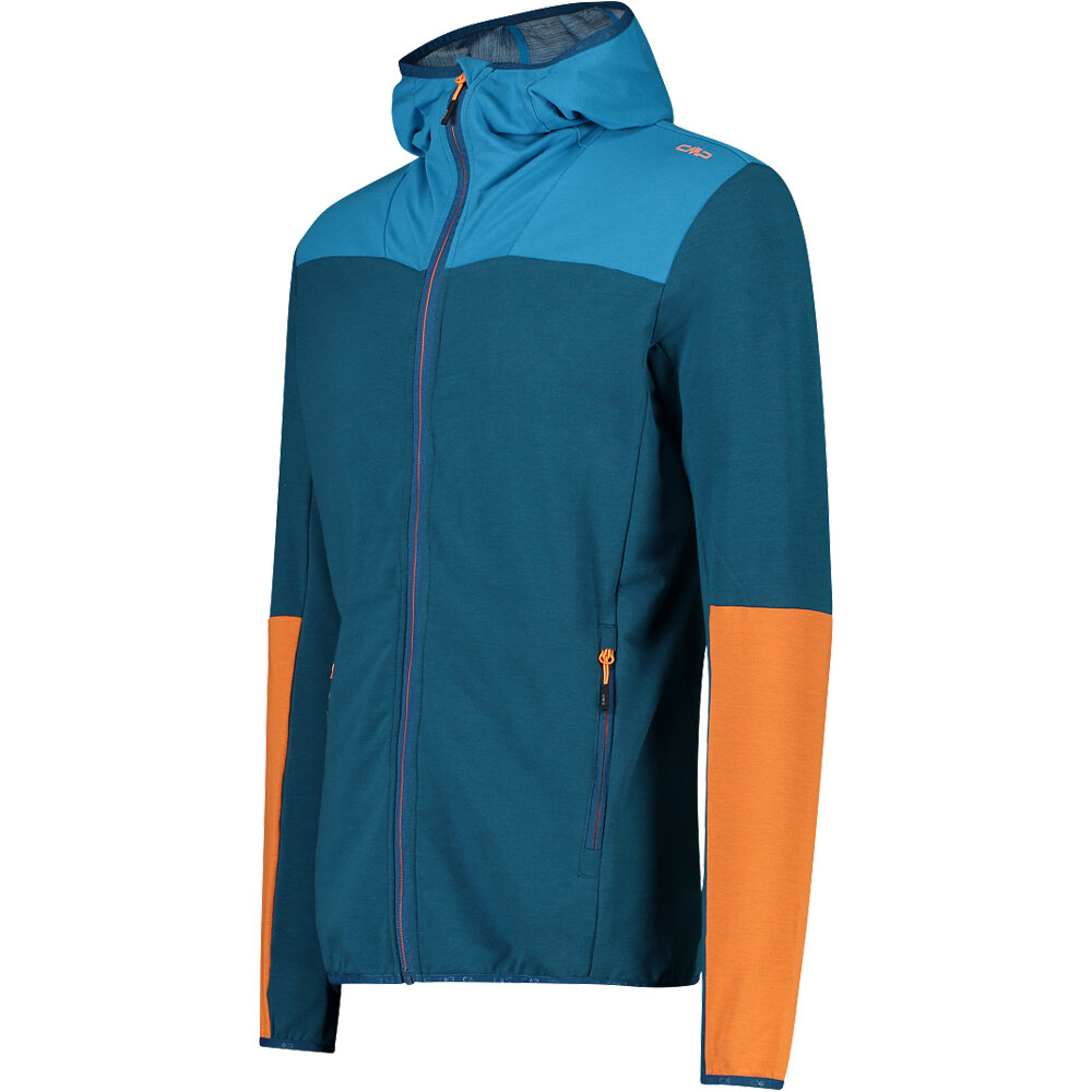 Cmp forro polar hombre MAN HYBRID JACKET FIX HOOD vista detalle