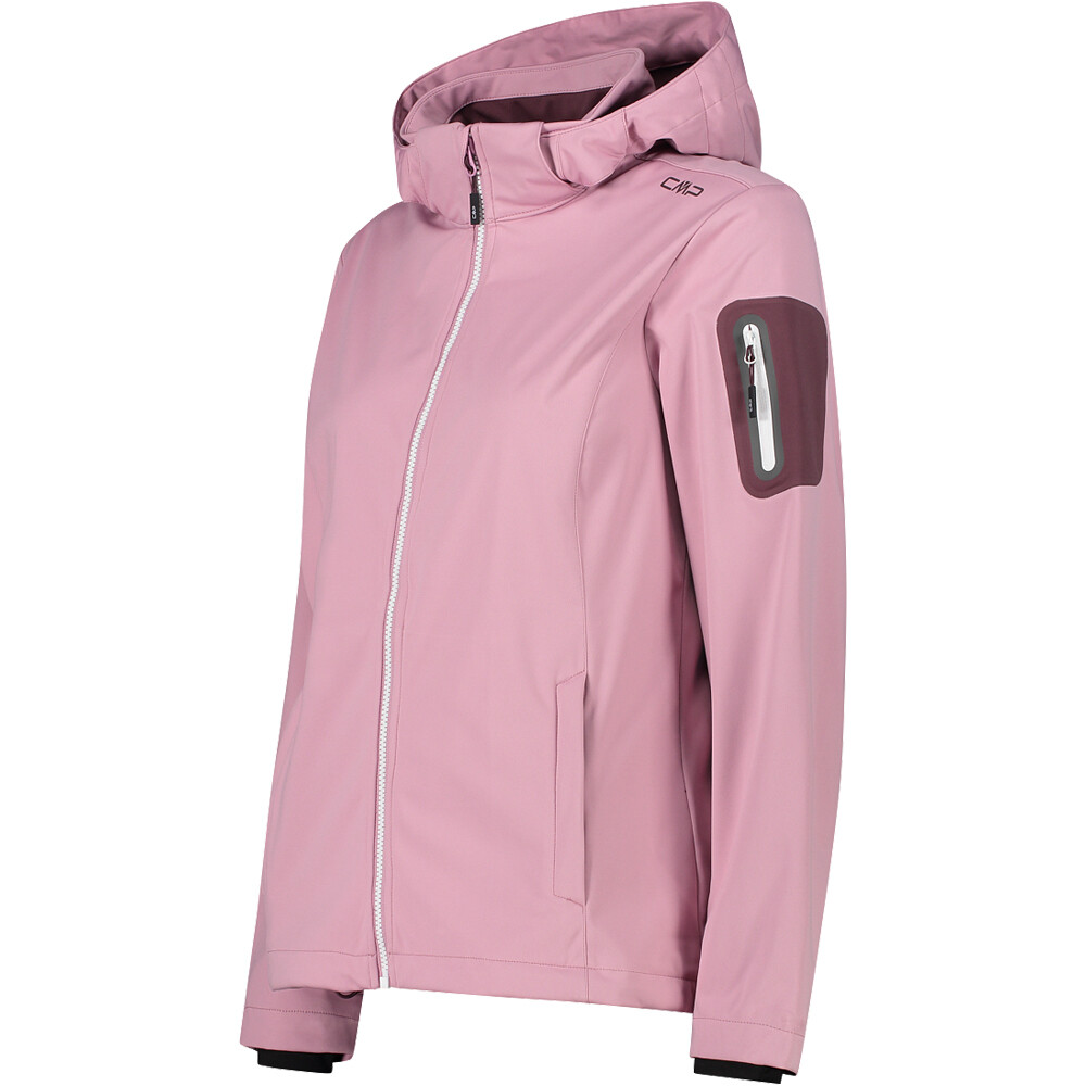 Cmp chaqueta softshell mujer WOMAN JACKET ZIP HOOD vista detalle