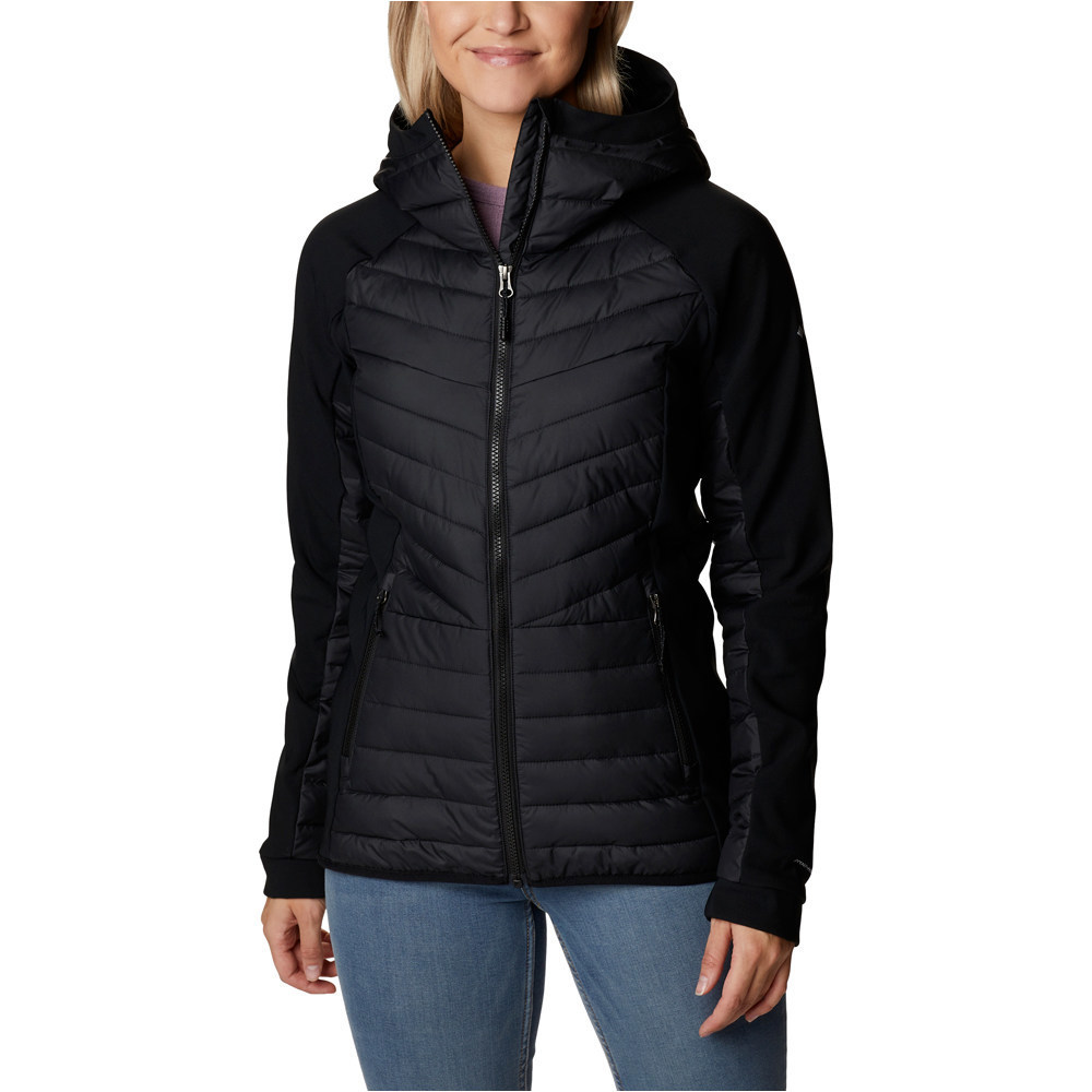 Columbia Powder Lite Hybrid negro chaqueta outdoor mujer