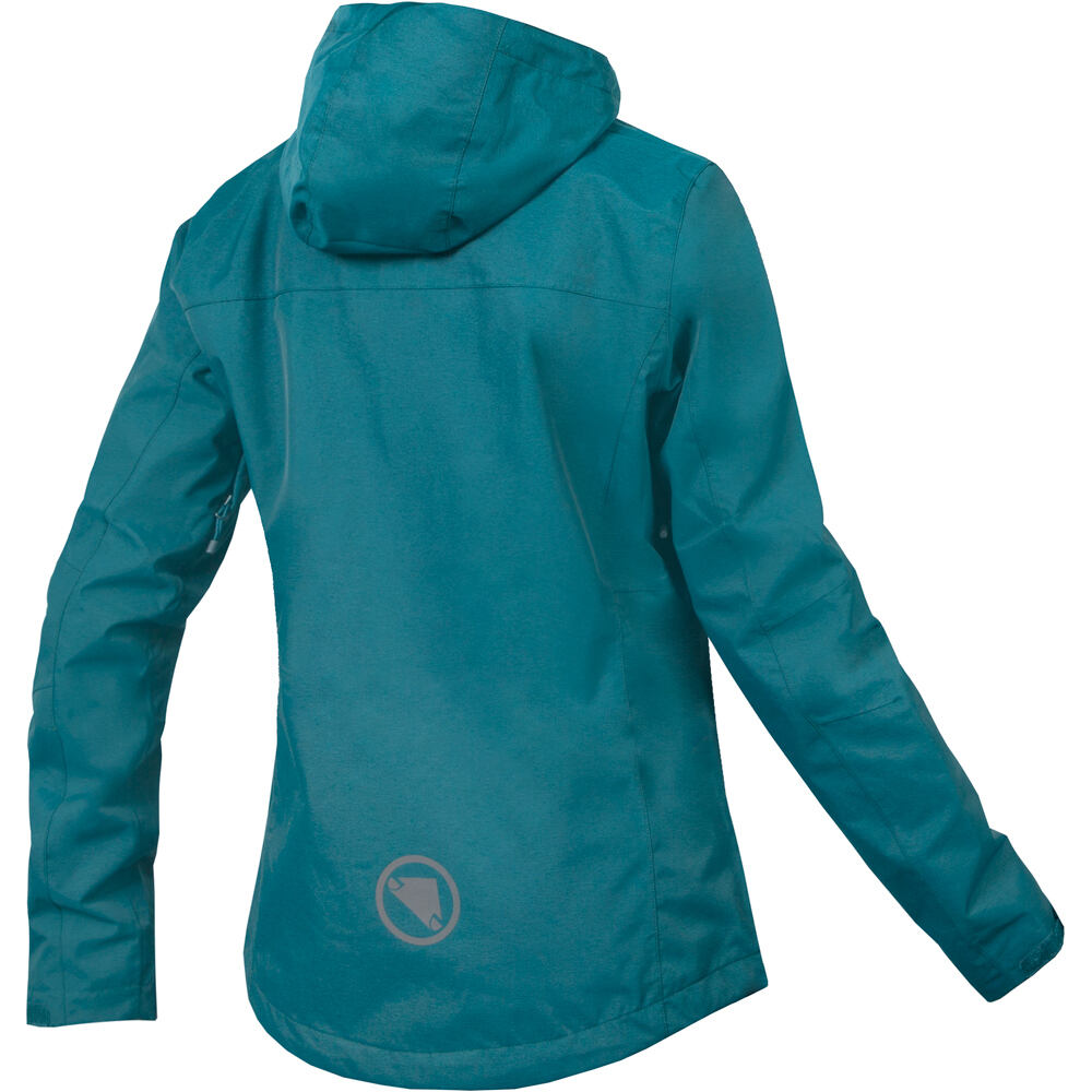 Endura chaqueta impermeable ciclismo mujer Chaqueta impermeable con capucha Hummvee para mujer vista trasera