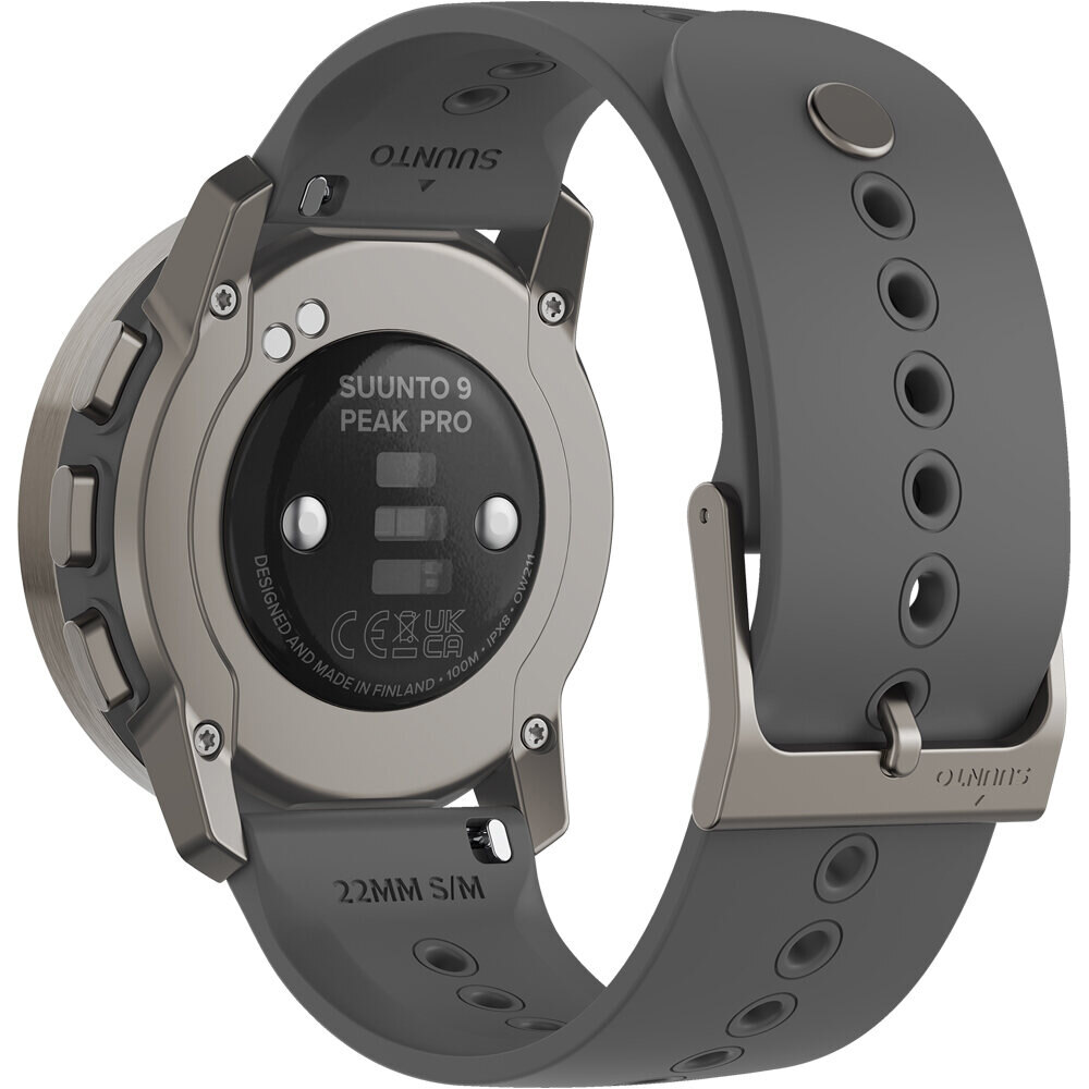 Correa silicona Suunto 9 Peak (gris/negro) 