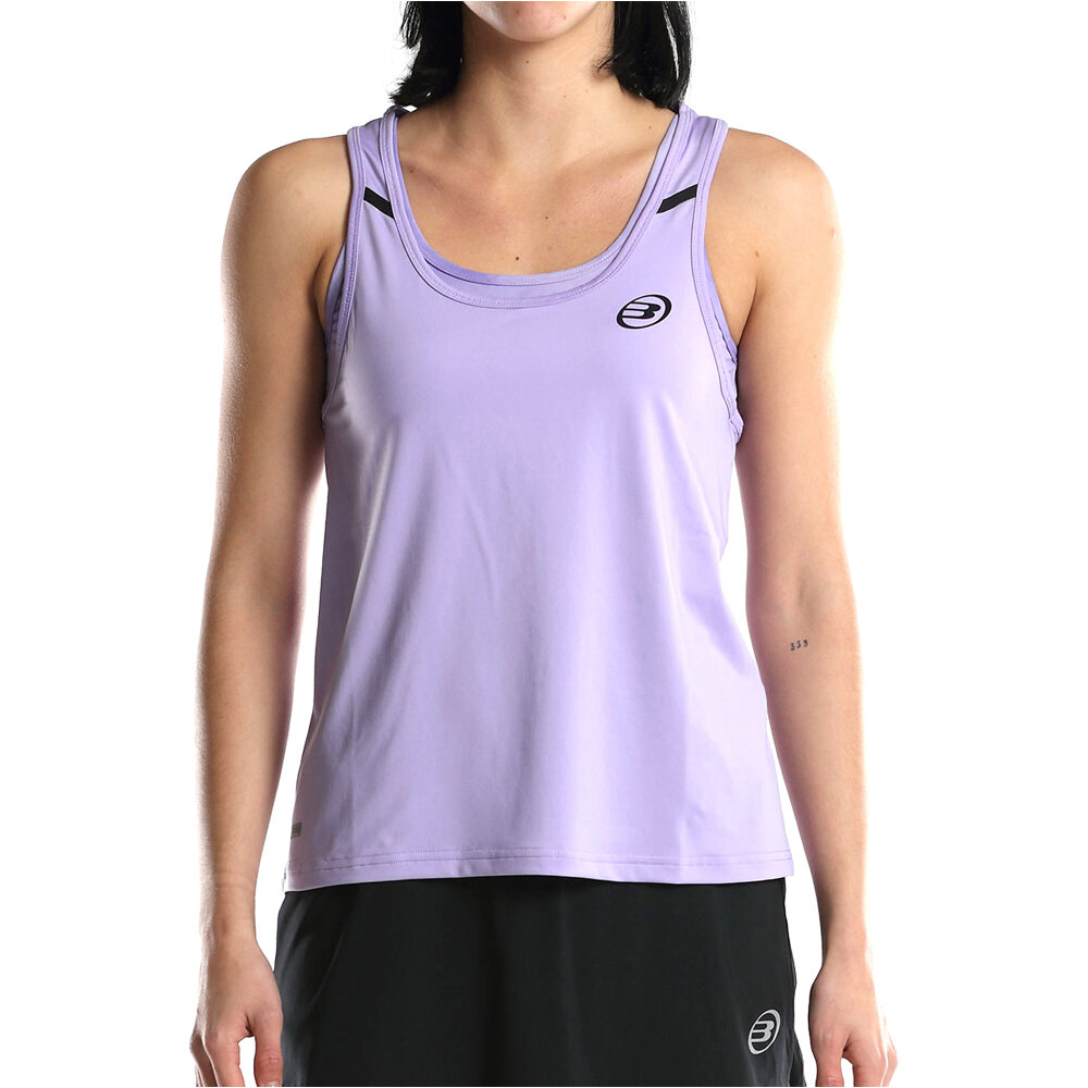 Bullpadel camiseta tenis manga corta mujer ERASE vista frontal