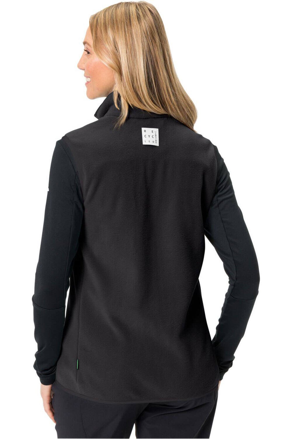 Vaude chaleco outdoor mujer Women's Rosemoor Fleece Vest vista trasera