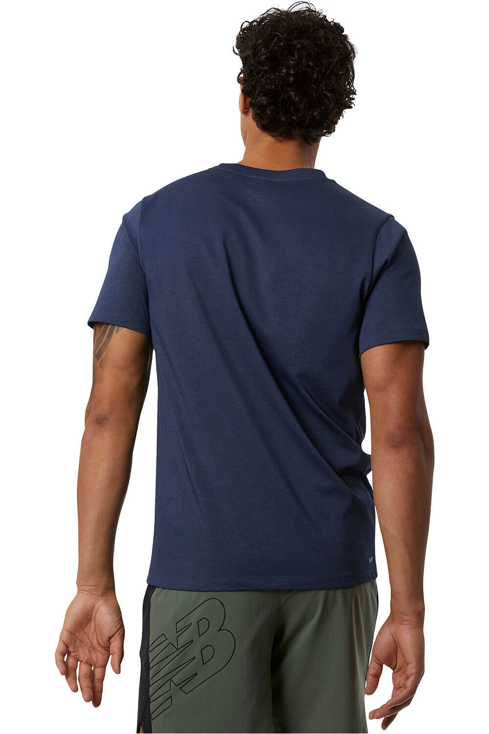 New Balance camiseta fitness hombre Heathertech Tee vista trasera