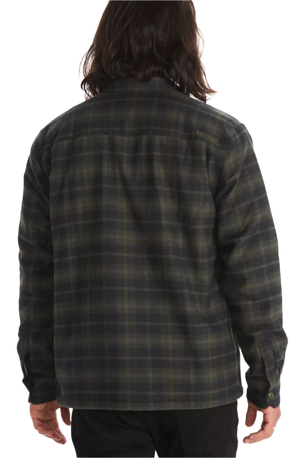 Marmot camisa montaña manga larga hombre Ridgefield Heavyweight Sherpa Lined Flannel vista trasera