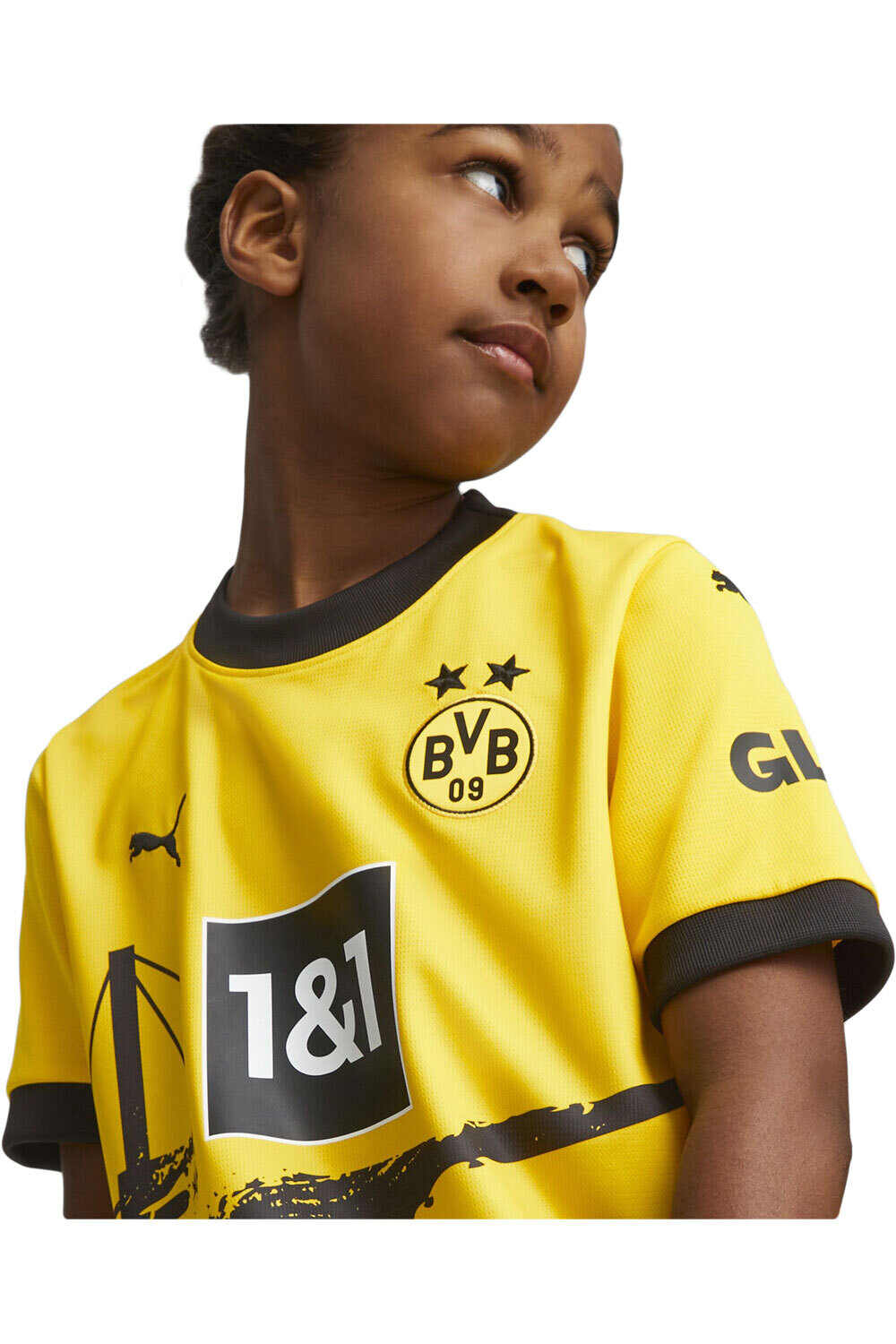 Puma camiseta de fútbol oficiales niño B.DORTMUND 24 H JSY JR vista detalle