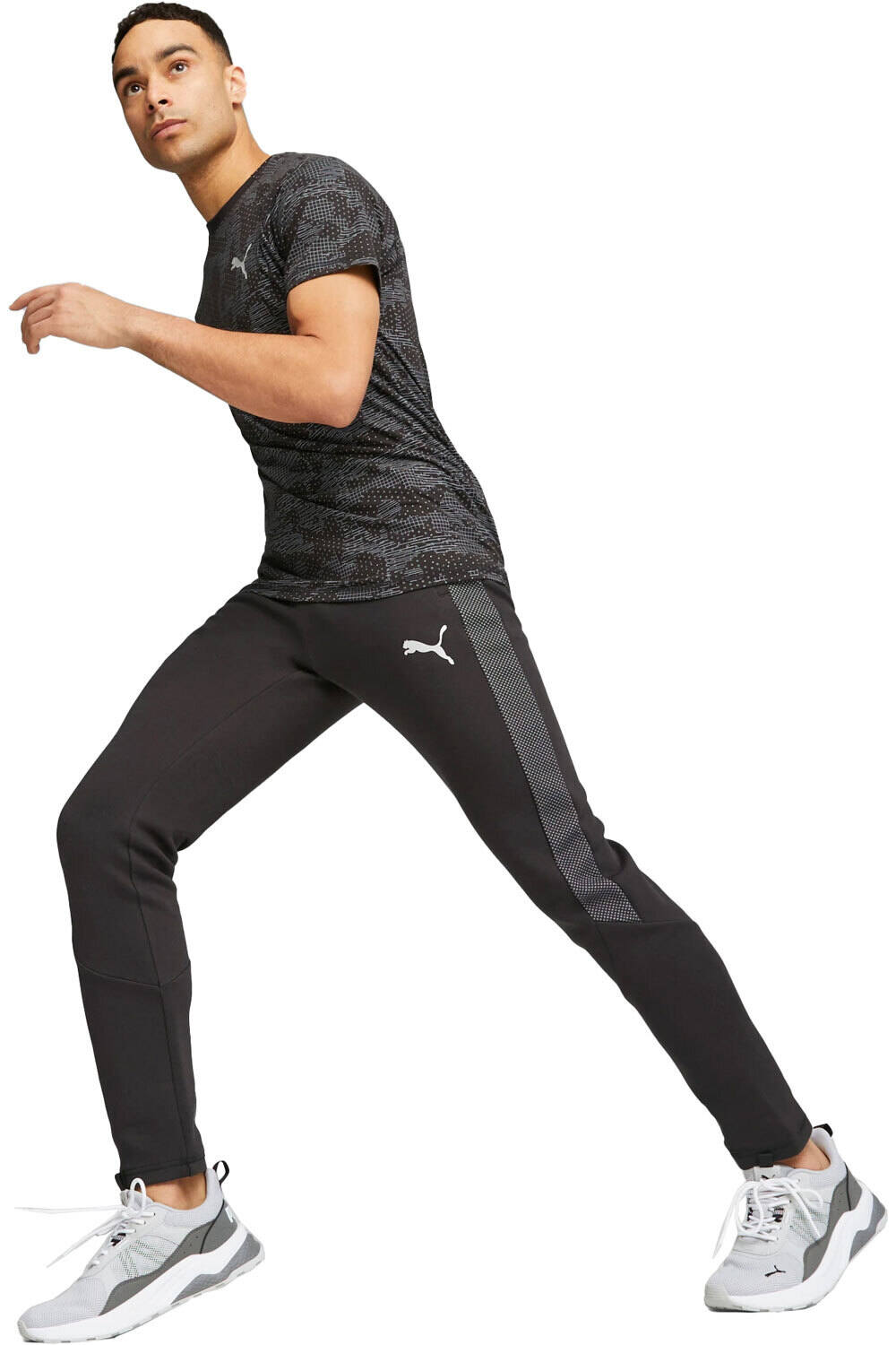 pantalon puma evostripe negro de hombre.