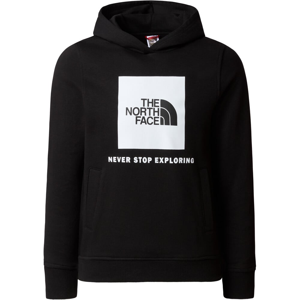 The North Face camiseta montaña manga larga niño TEENS BOX P/O HOODIE vista frontal