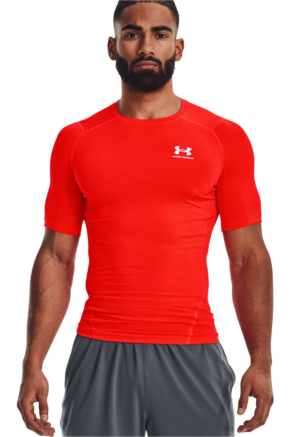 Under Armour camiseta fitness hombre UA HG Armour Comp SS vista frontal