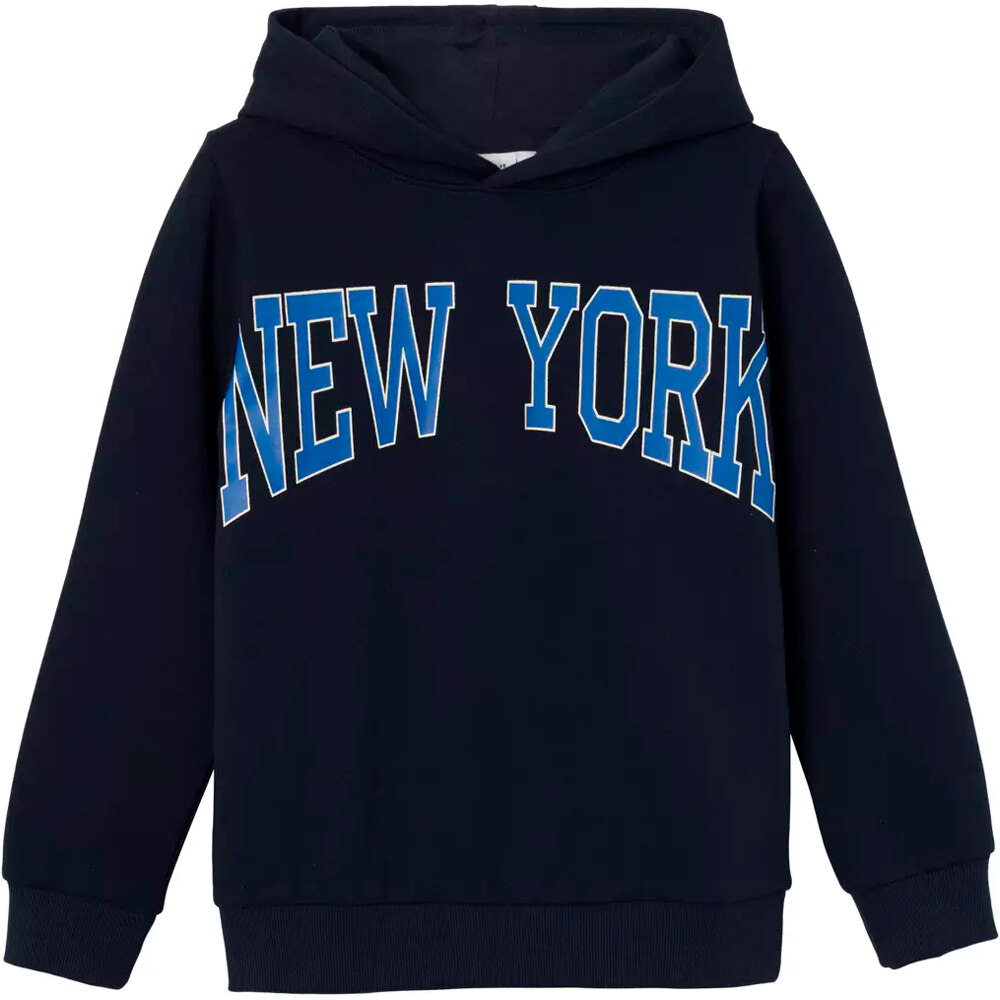 Nameit sudadera niño NKMLEVI LS SWE W HOOD BRU PB vista frontal