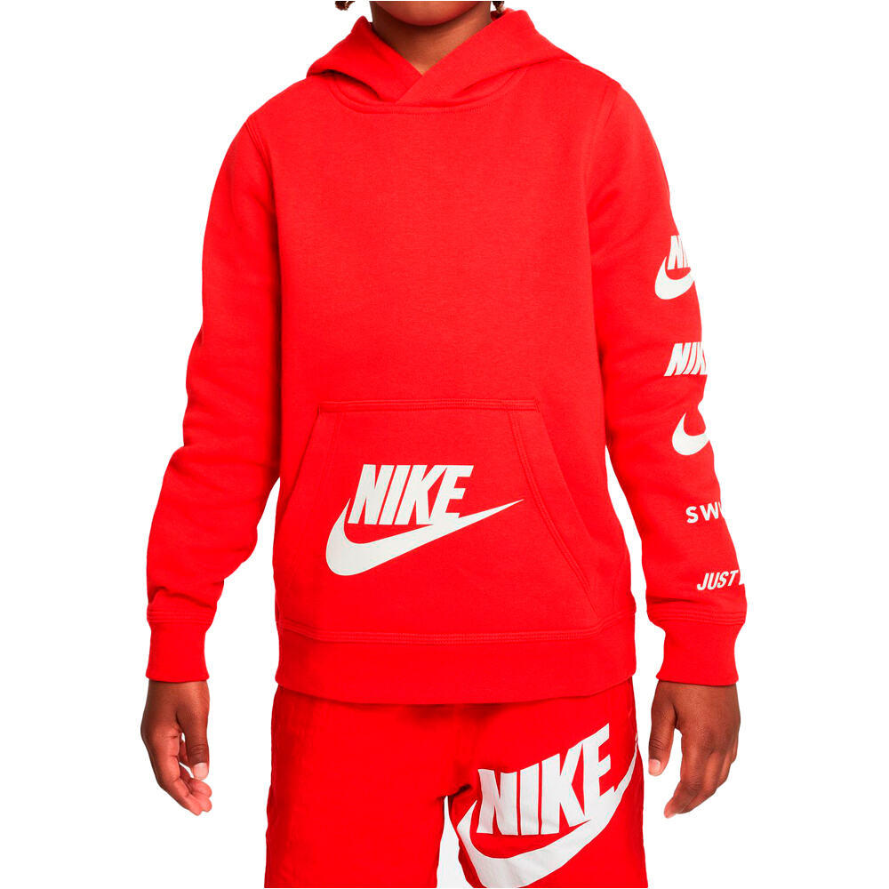 Nike sudadera niño B NSW SI FLC PO HOODIE BB vista frontal