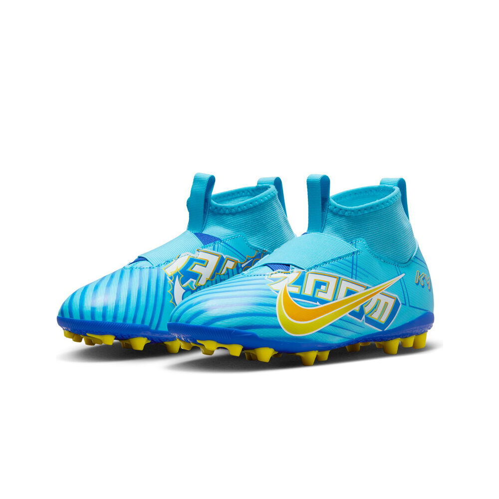Nike botas de futbol niño cesped artificial JR MERCURIAL ZOOM SUPERFLY 9 ACAD KM AG AZBL lateral interior