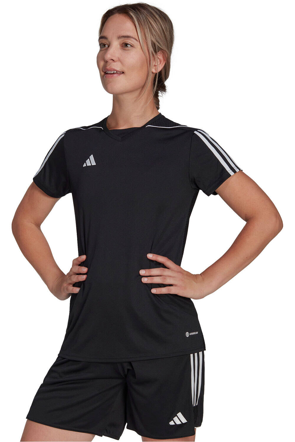 adidas camisetas fútbol manga corta TIRO 23 JSY W vista frontal