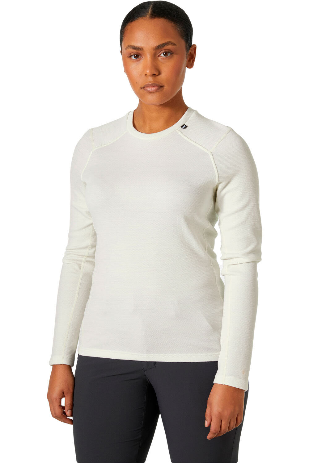 Helly Hansen camiseta térmica manga larga mujer W LIFA MERINO MIDWEI vista frontal