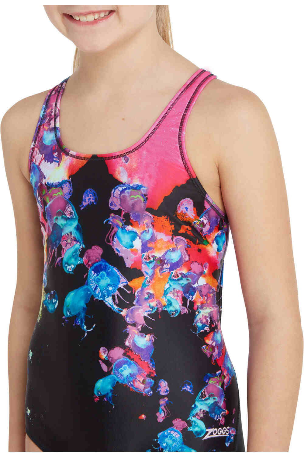 Zoggs bañador natación niña Rowleeback Girls vista detalle