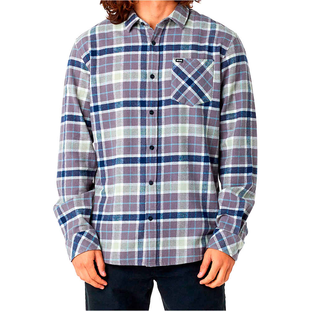 Rip Curl camisa manga larga hombre CHECKED IN FLANNEL vista frontal