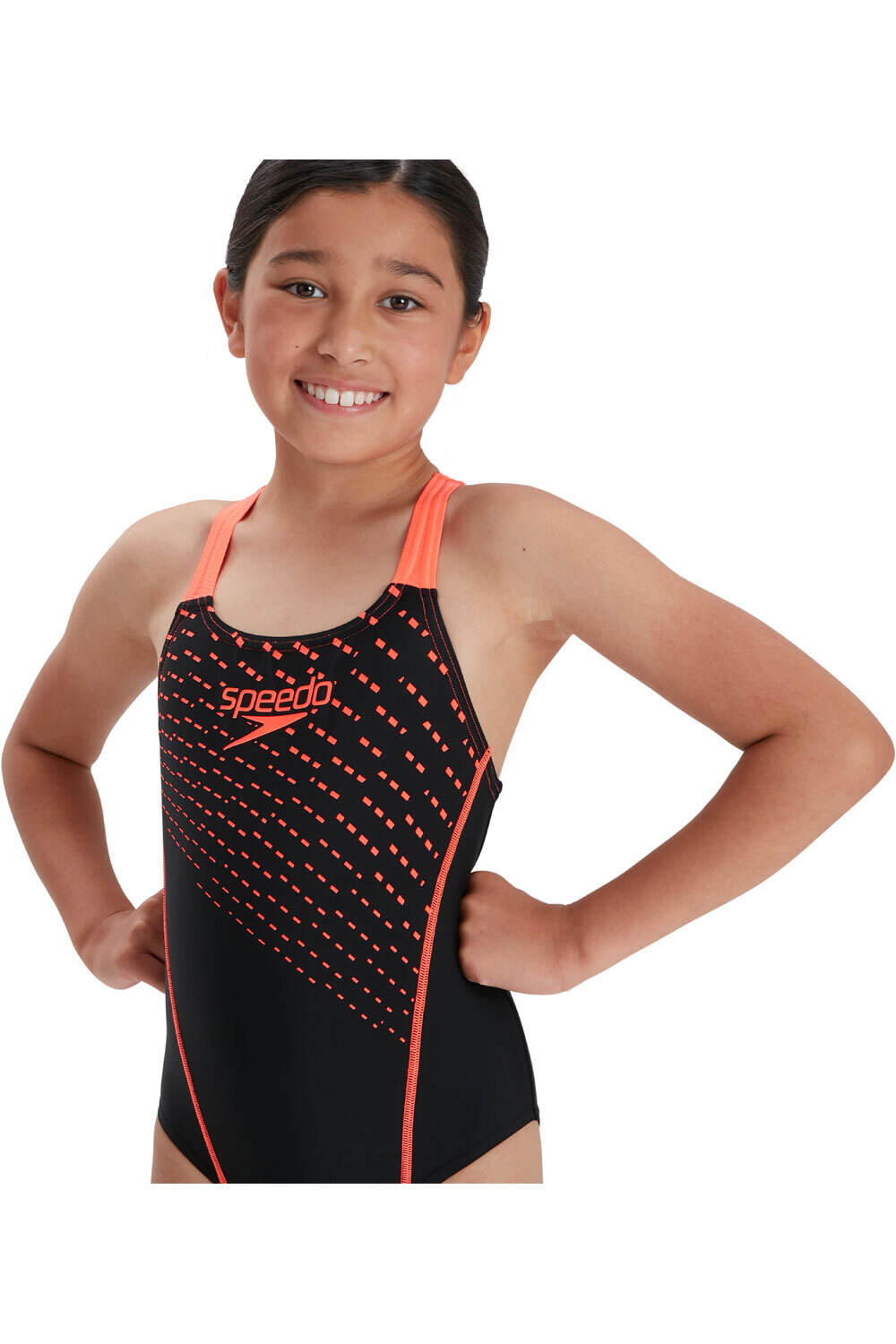 Speedo bañador natación niña Medley Logo Medalist vista detalle