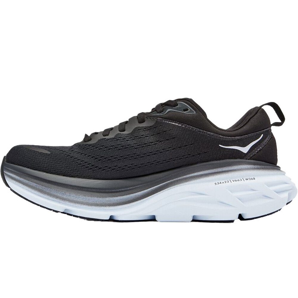 Hoka zapatilla running mujer BONDI 8 lateral interior