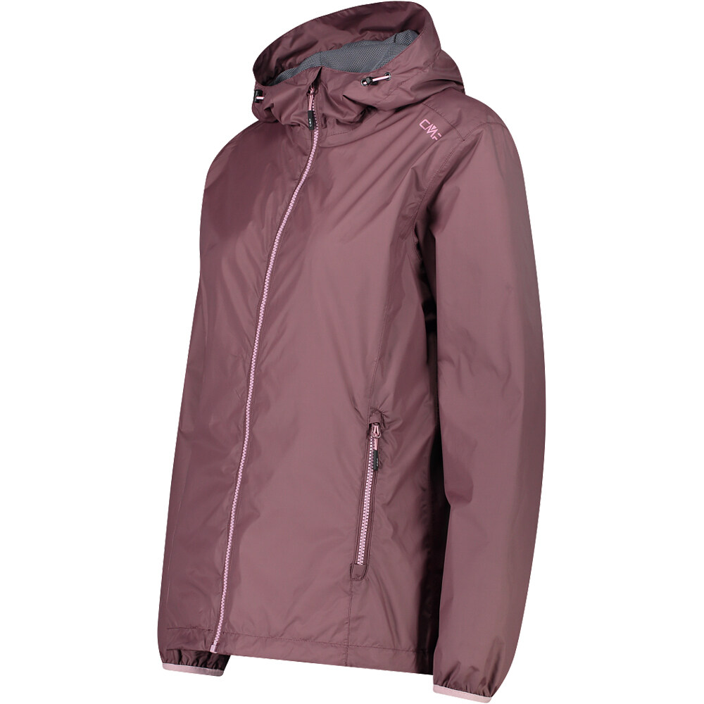 Cmp chubasquero mujer WOMAN JACKET RAIN FIX HOOD vista detalle