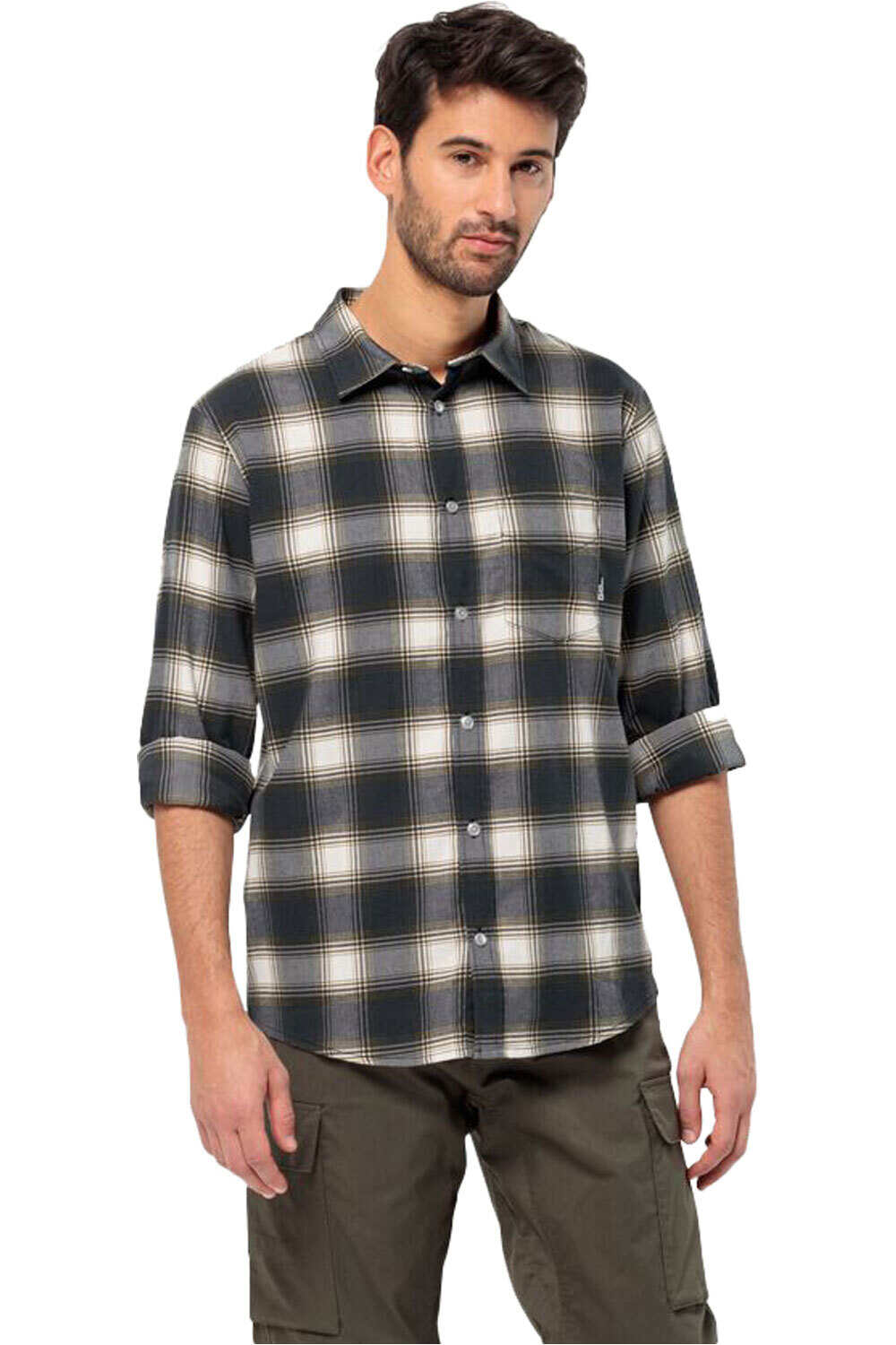 Jack Wolfskin camisa manga larga hombre WANDERWEG SHIRT M vista frontal