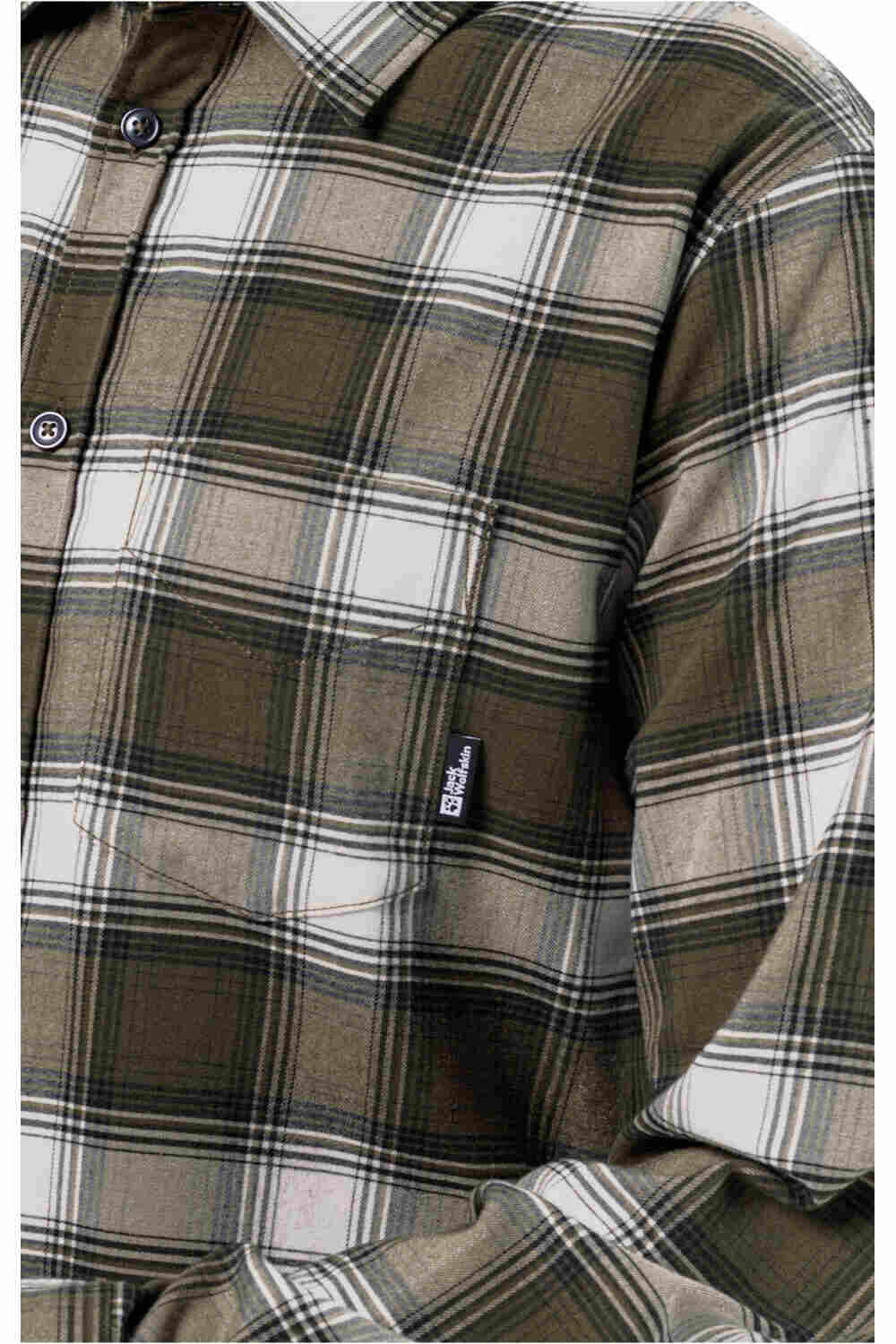 Jack Wolfskin camisa manga larga hombre WANDERWEG SHIRT M vista detalle