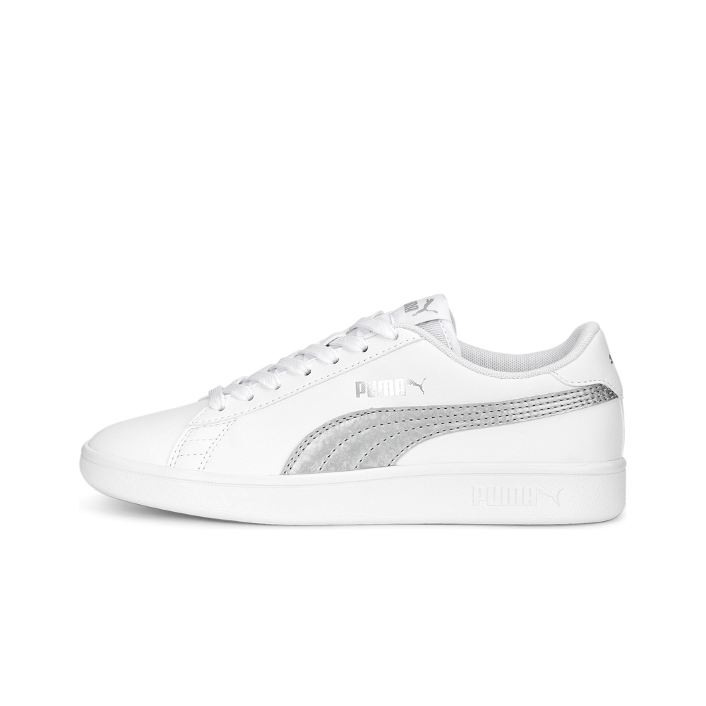 Puma zapatilla moda niño Smash v2 Metallics Jr lateral exterior