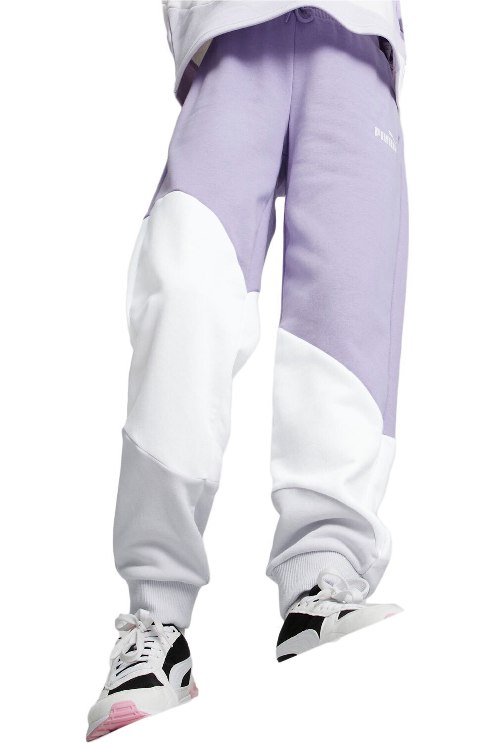 Puma pantalón niña POWER Colorblock CAT High Waist Pants G vista frontal