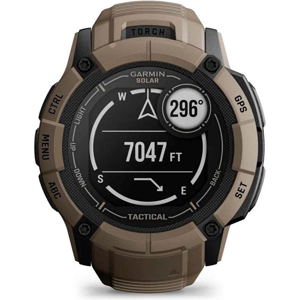 Garmin pulsómetros con gps Instinct 2X, Solar Tactical Edition Coyo 06