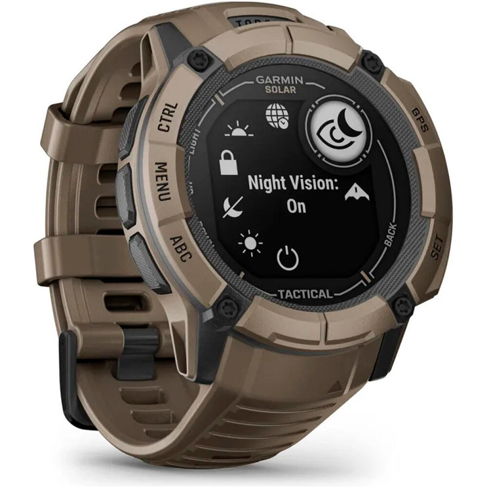 Garmin pulsómetros con gps Instinct 2X, Solar Tactical Edition Coyo 10