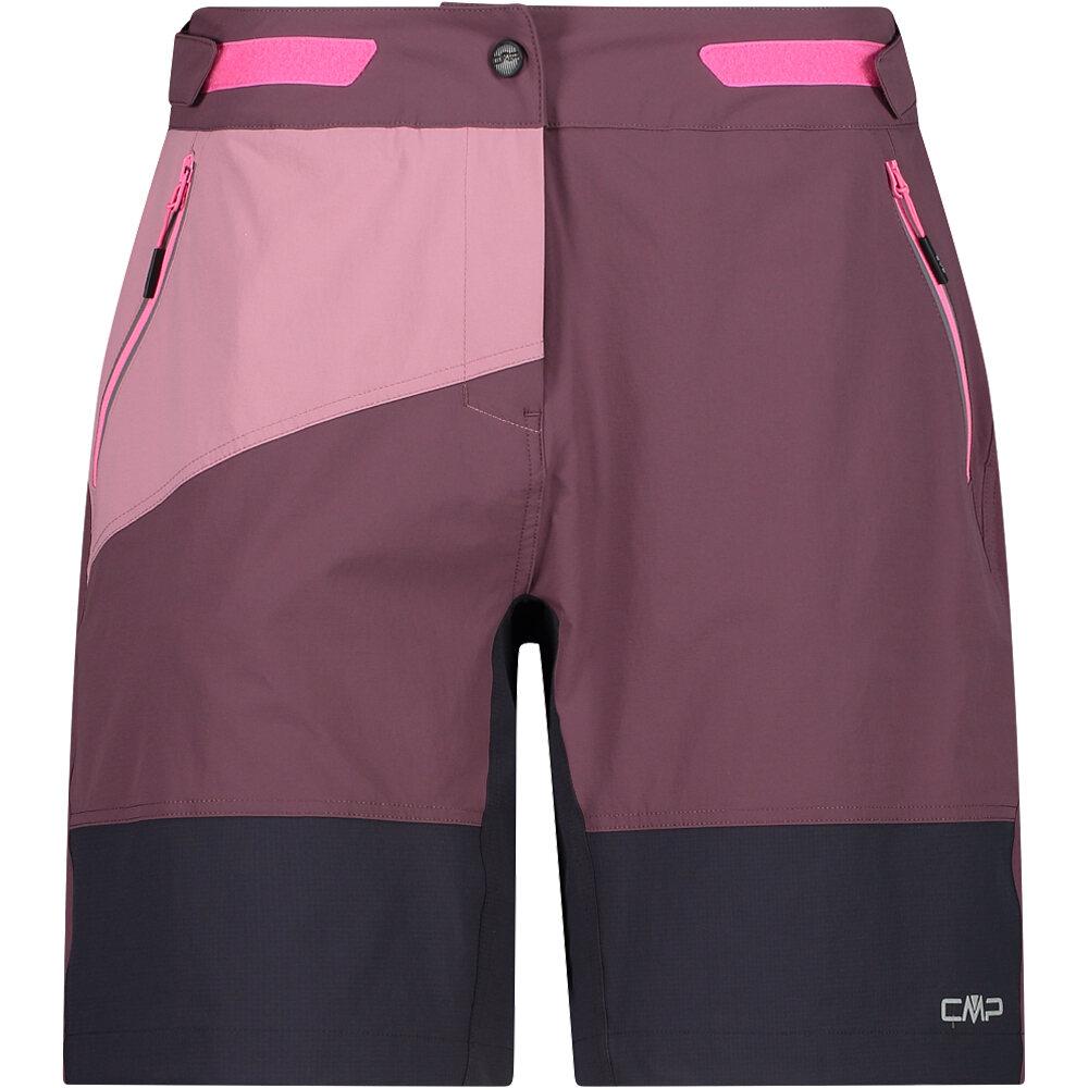 Cmp pantalón corto ciclismo mujer WOMAN FREE BIKE BERMUDA WITH INNER MESH UNDERWEAR vista frontal