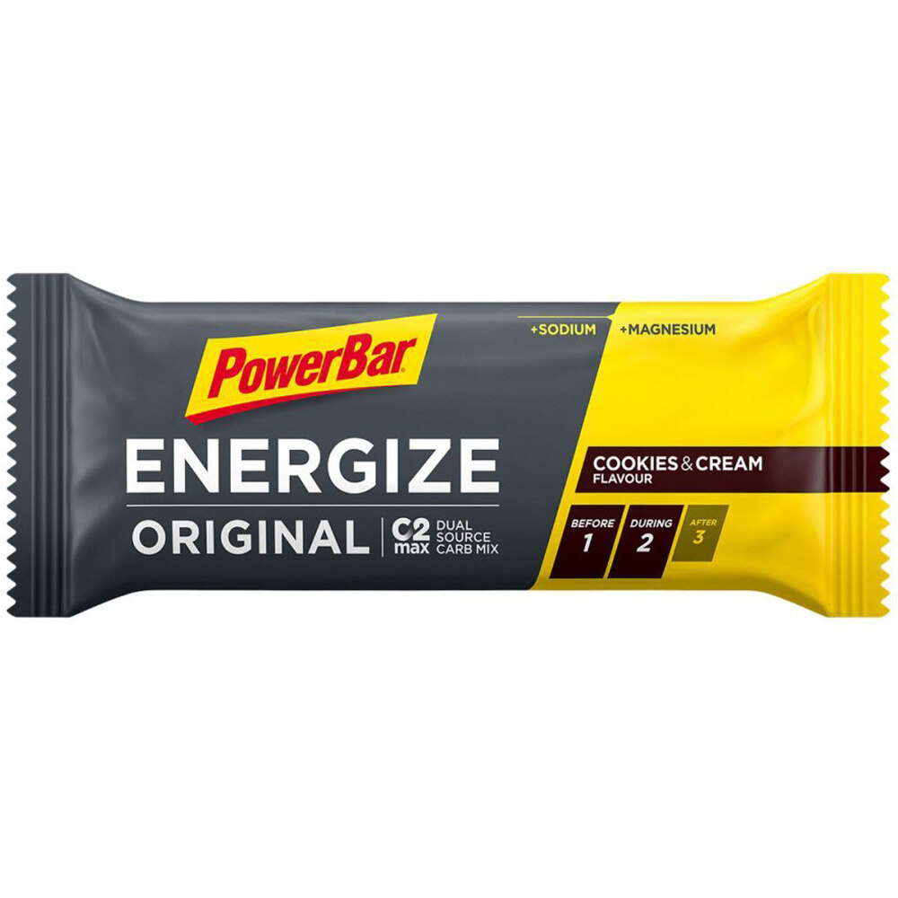 Powerbar barritas energéticas Energize Original Cookies Cream vista frontal