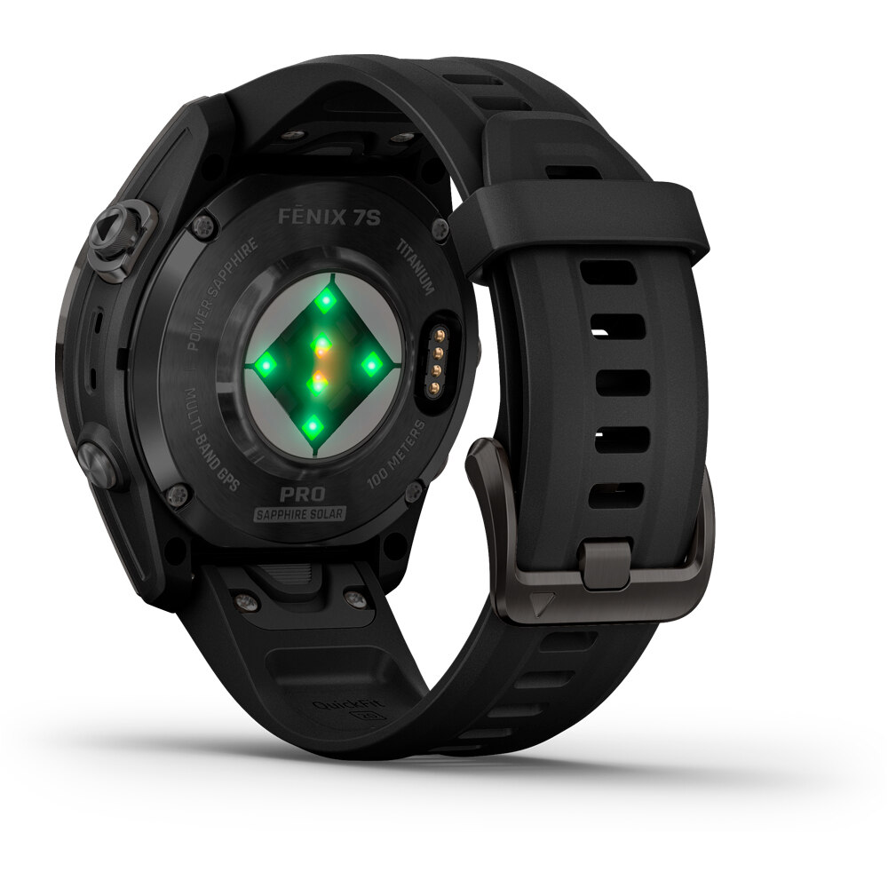 Garmin pulsómetros con gps fenix 7S Pro Saph Solar, Carbon Gray Ti 01