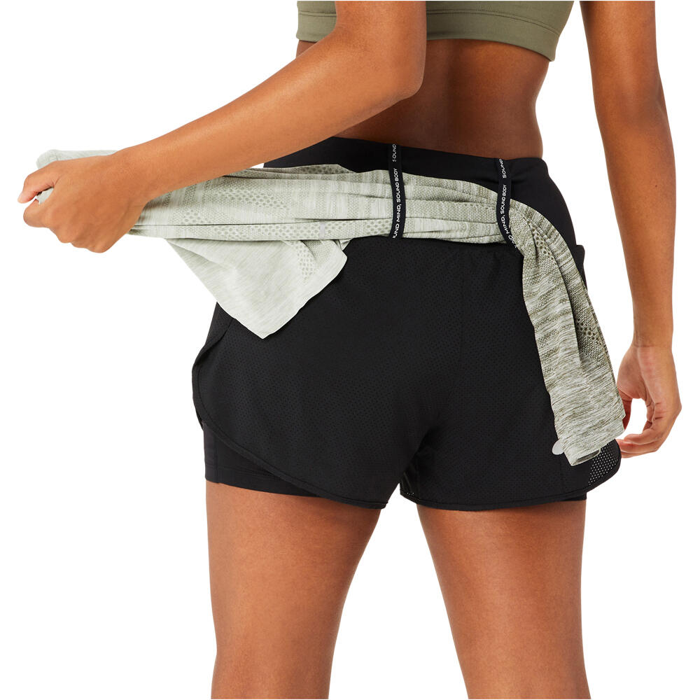 Asics pantalones cortos trail running mujer ROAD 2-N-1 3.5IN SHORT 06