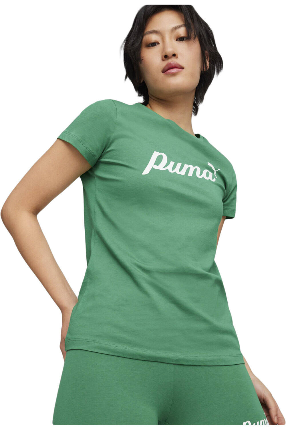 Puma camiseta manga corta mujer ESS+ BLOSSOM Script vista frontal