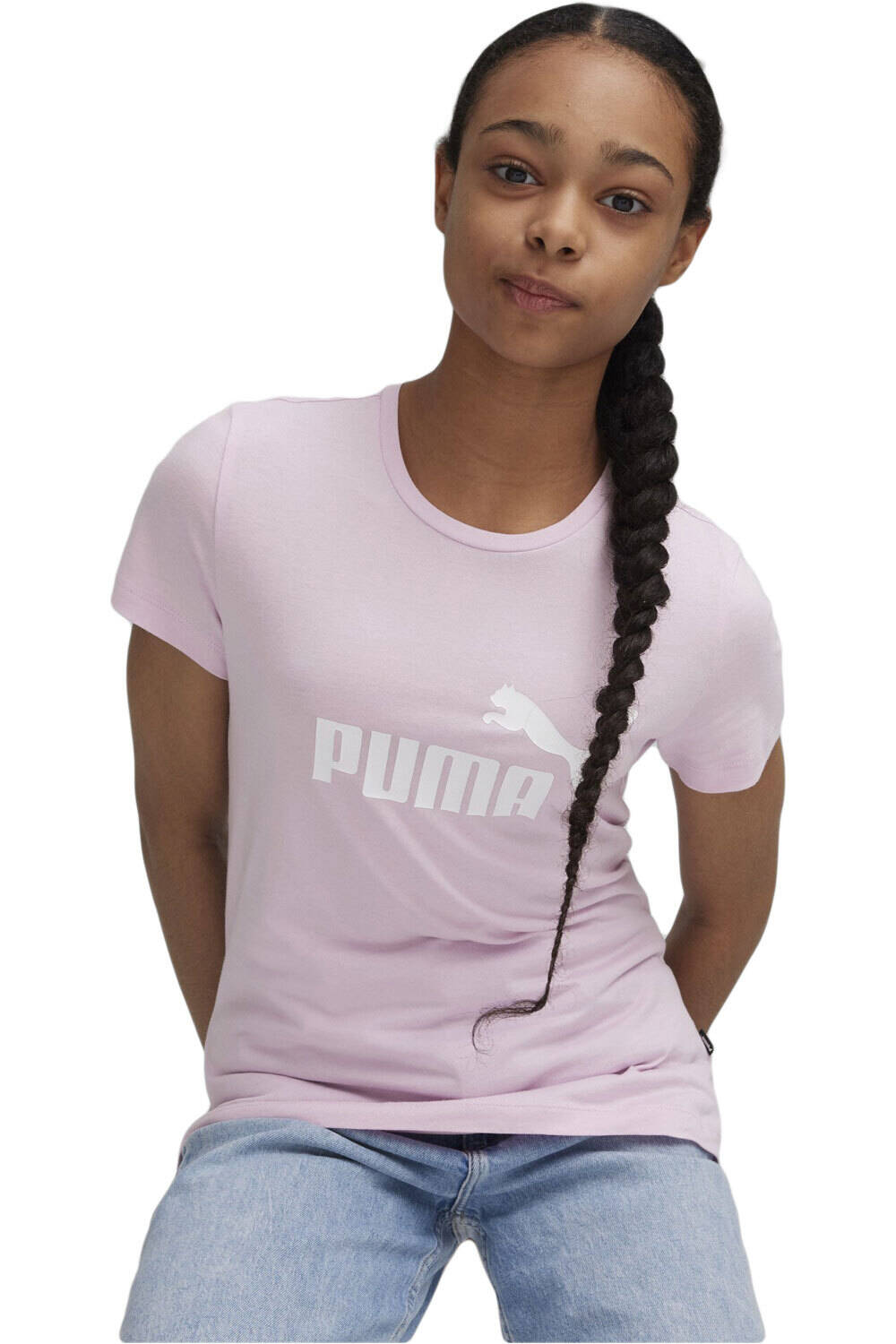 Puma camiseta manga corta niña ESS Logo Tee G vista frontal