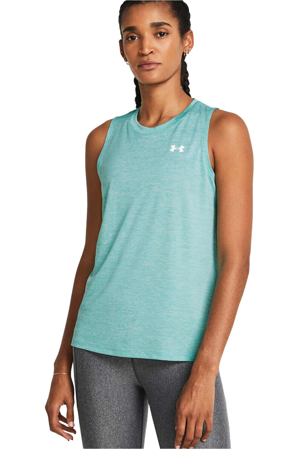 Under Armour camiseta tirantes fitness mujer Tech Tank Twist vista frontal