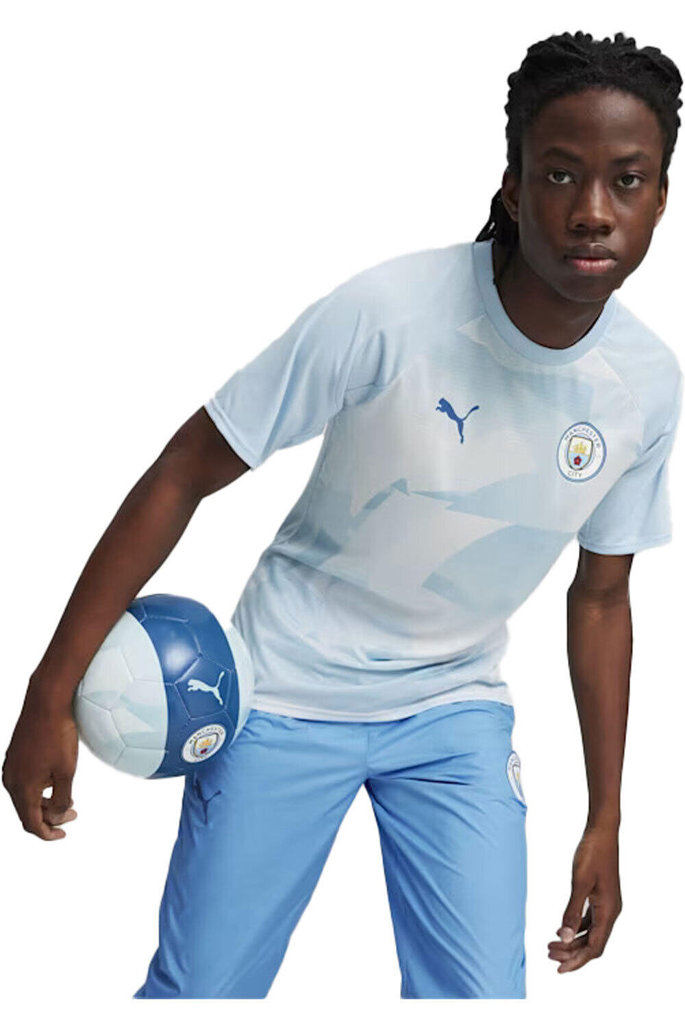 Puma camiseta de fútbol oficiales M.CITY 24 PREMATCH vista frontal