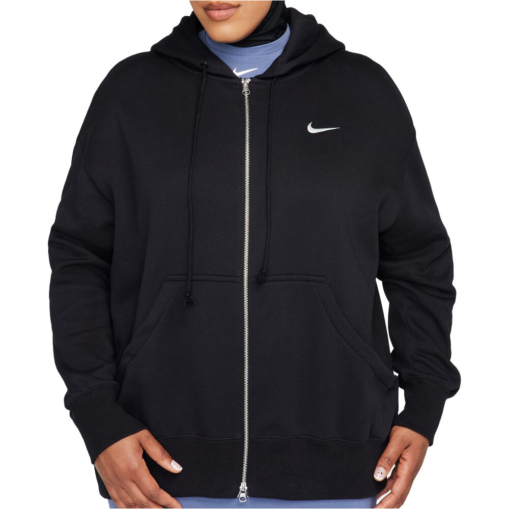 Nike sudadera mujer W NSW PHNX FLC FZ OS HOODIE vista frontal