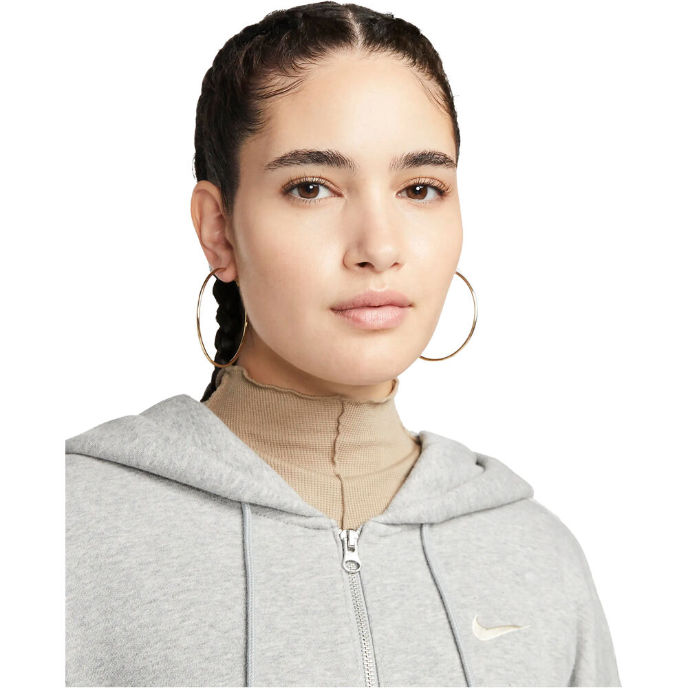 Nike sudadera mujer W NSW PHNX FLC FZ OS HOODIE vista detalle