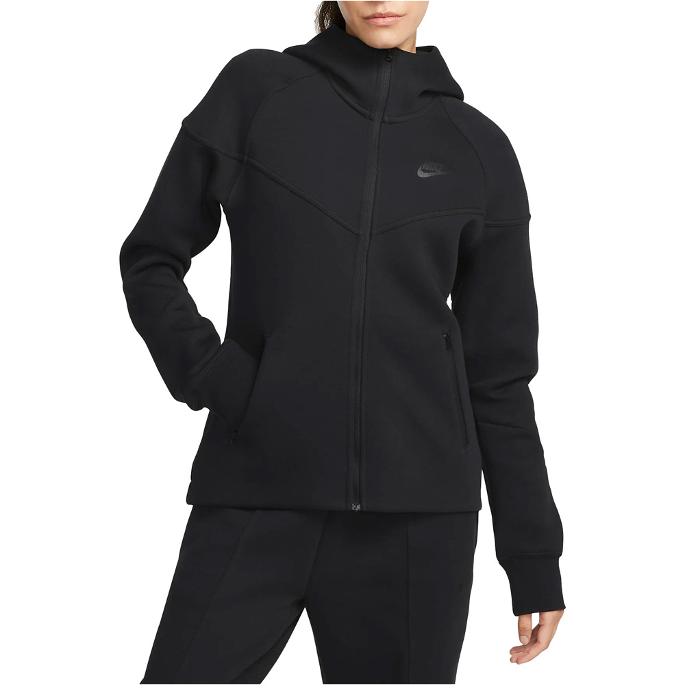 Nike sudadera mujer W NSW TCH FLC WR FZ HDY vista frontal