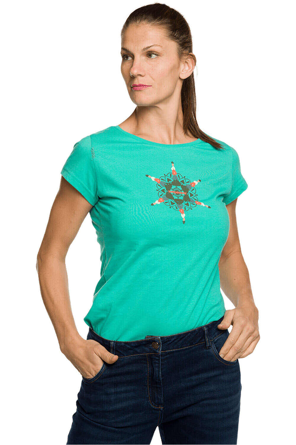 Trango camiseta montaña manga corta mujer CAMISETA MANDALA vista frontal