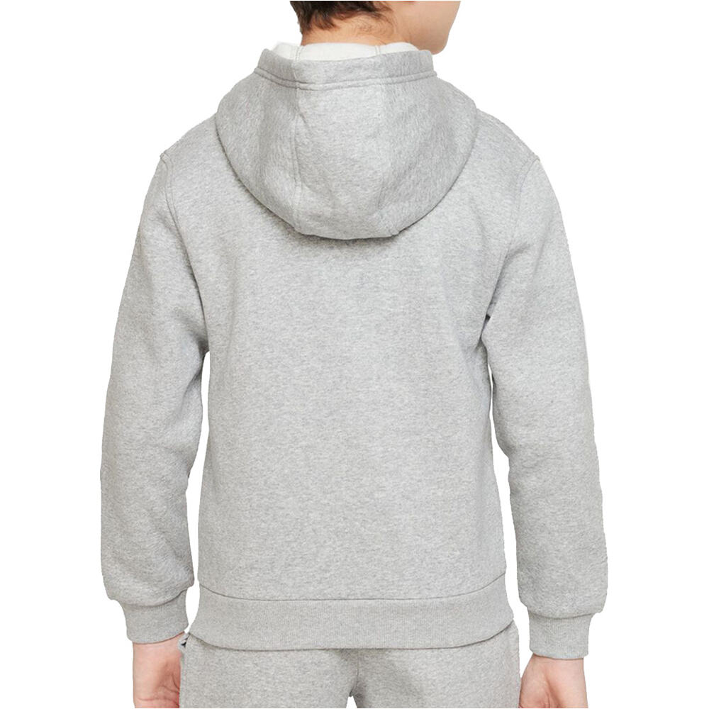 Nike sudadera niño K NSW CLUB FLC HD FZ LS LBR vista trasera