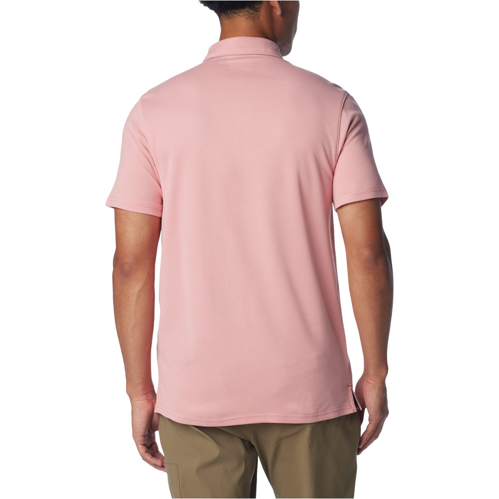 Columbia camiseta montaña manga corta hombre Nelson Point Polo vista trasera