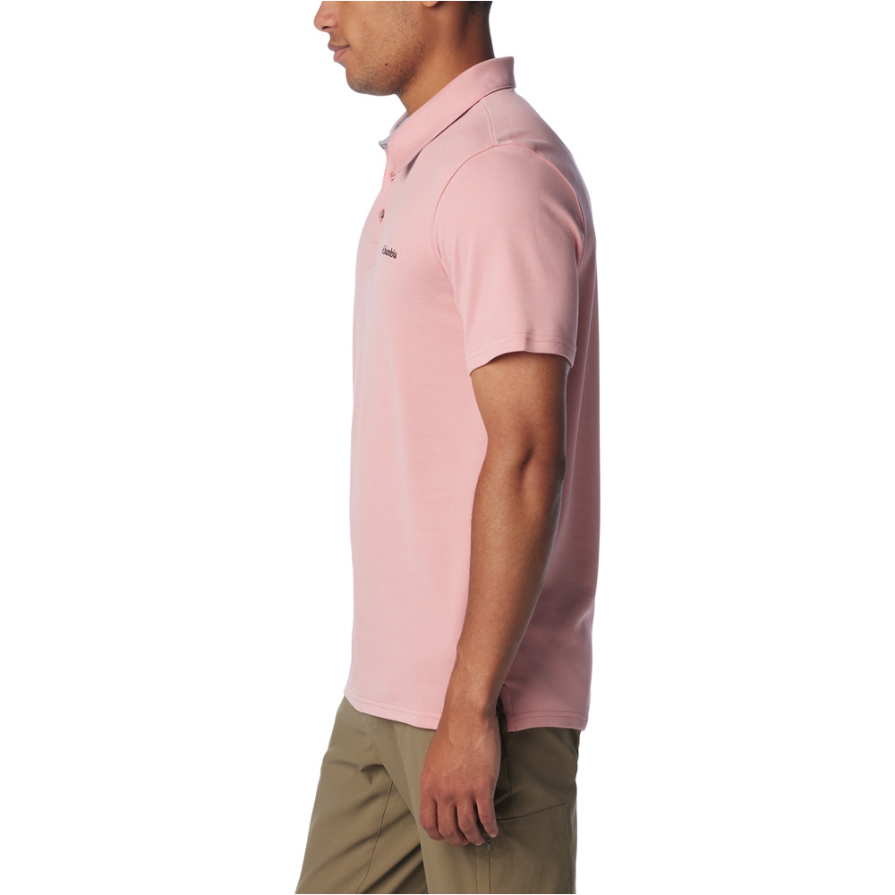 Columbia camiseta montaña manga corta hombre Nelson Point Polo vista detalle