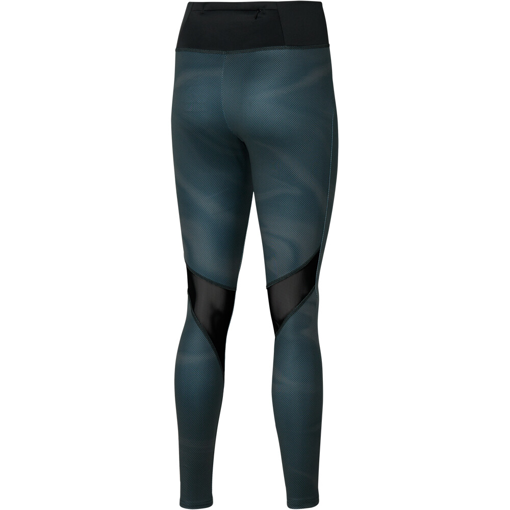 Mizuno pantalones y mallas largas fitness mujer Printed Tight (w) vista trasera