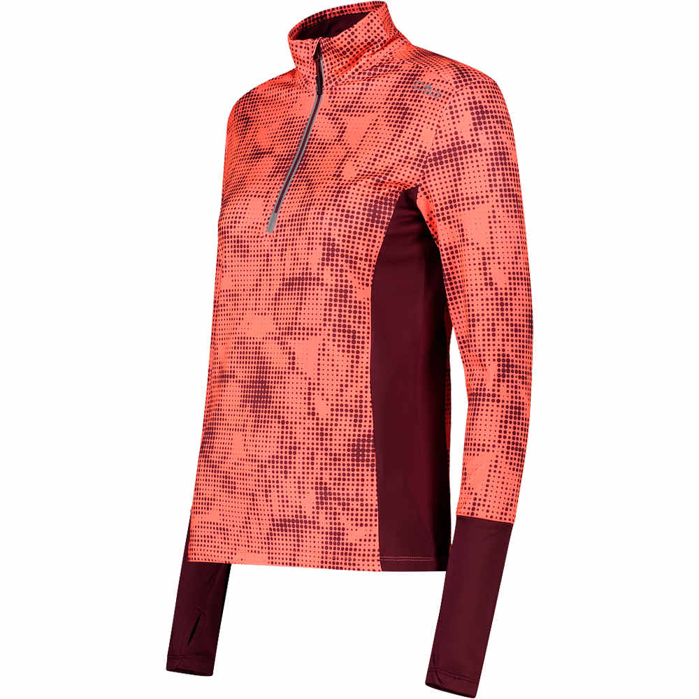 Cmp camisetas trail running manga larga mujer WOMAN SWEAT vista detalle