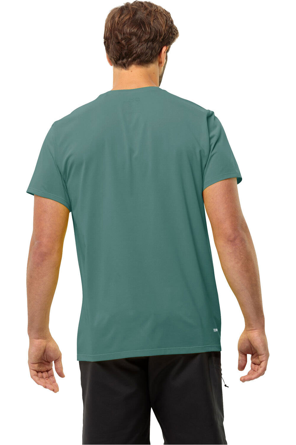 Jack Wolfskin camiseta montaña manga corta hombre PRELIGHT TRAIL T M vista trasera