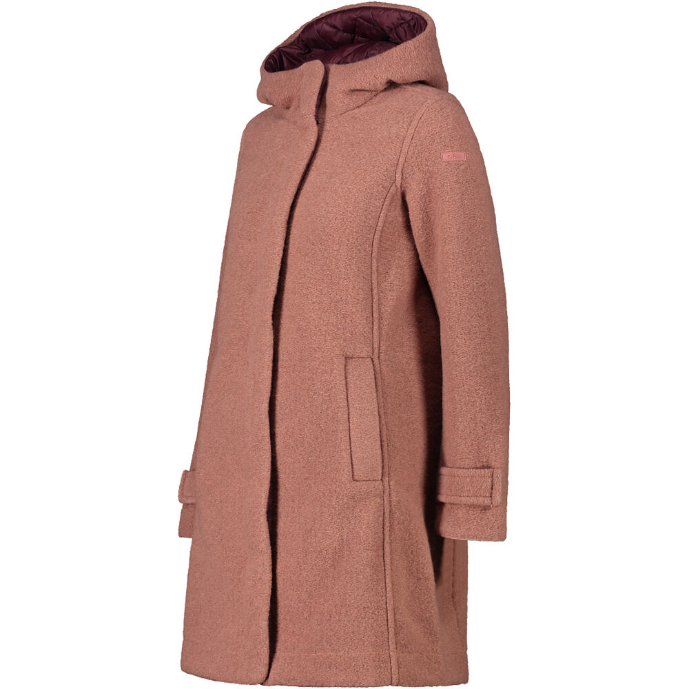 CMP Long Coat Fix Hood - Abrigo de mujer Winter Jacket