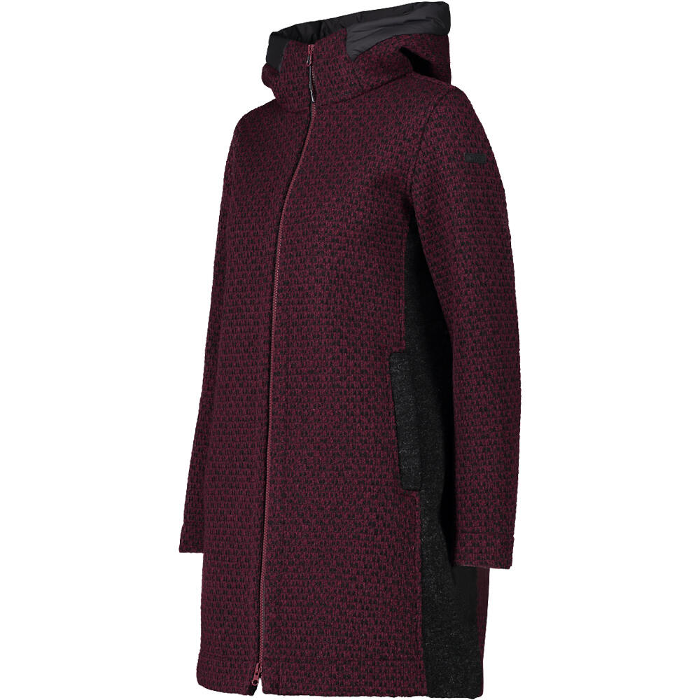 CMP Long Coat Fix Hood - Abrigo de mujer Winter Jacket