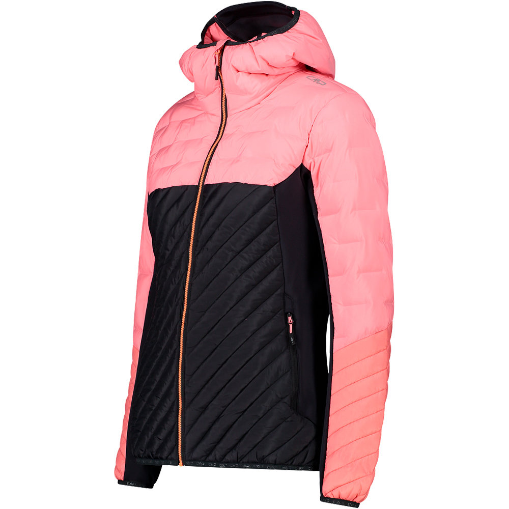 Cmp chaqueta outdoor mujer WOMAN JACKET HYBRID FIX HOOD vista detalle